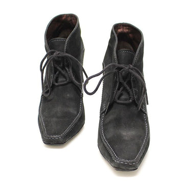 TODS Schwarze Wildleder gestickte Schnürstiefeletten Damen 5.5 06451TO 143014425