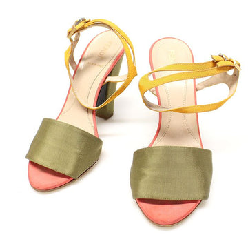 Fendi Multi-Color Satin FF Logo Strap Women's Sandals 36 17360FD 143015919
