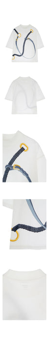 Hermes Short Sleeve T-Shirt 40 Blanc 5HA0158 127490117 [P]