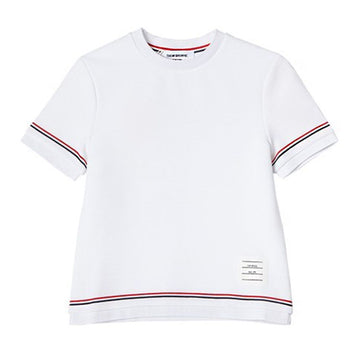 Thom Browne Women's White Short Sleeve Cotton T-Shirt 143028801