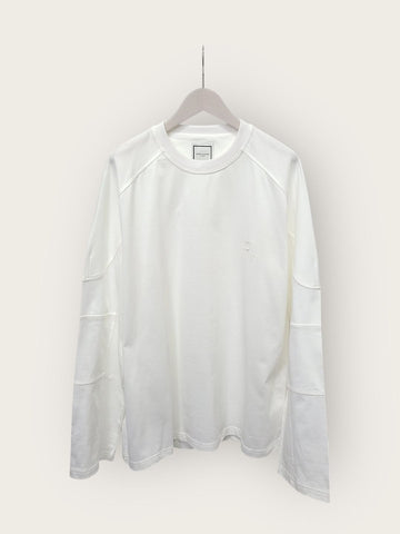 Wooyoungmi White Shoulder Cut Long Sleeve T-Shirt 143028832