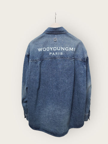 WOOYOUNGMI Blau gewaschene Corduroy Denim Hemd 48 143028917