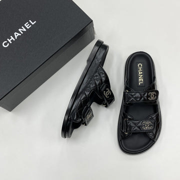 CHANEL Velcro Mule Slipper Black G45507 143029835