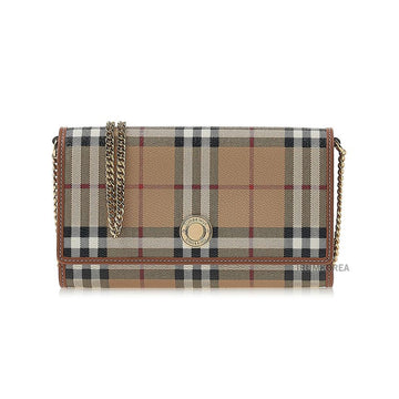 BURBERRY チェック チェーンストラップ ウォレットバッグ 143035423