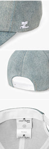 COURREGES Logo Stickerei Denim Baseballcap 124ACT002 DE0016 7011 146392160 [P]