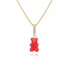 CRYSTAL HAZE NOSTALGIA BEAR-SANGRIA-PAVE CONNECTOR Pendant Charm 144767799 [P]
