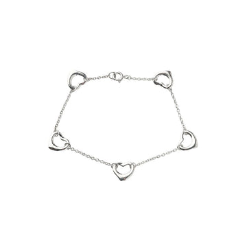 Tiffany & Co Sterling Silver 5-Motive Elsa Peretti Open Heart Bracelet 10658713 143065594