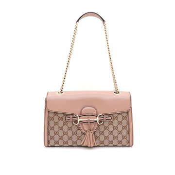 GUCCI GGジャガードレザーエミリーホースビットチェーンショルダーバッグkk65725218 143065605