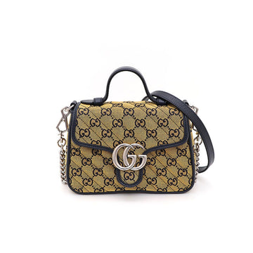 GUCCI Marmont Top Handle Mini Canvas Tote Bag Crossbody 583571 kk45307662 143065613