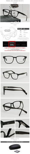 Salvatore Ferragamo Eyeglass Frame SF2924 001 Square Black Acetate 135827337 [P]