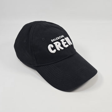 Balenciaga Front Crew Logo Black Baseball Cap (L) 143070434