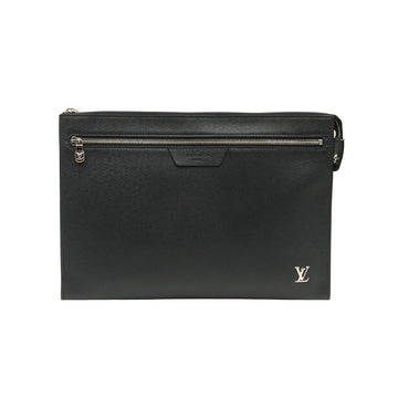 LOUIS VUITTON ブラックタイガーレザー ポシェットジュール 24H クラッチ M30965 143109065