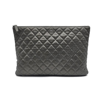 CHANEL キャビア クラッチ ラージ L474880 143112344