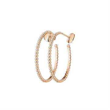 VAN CLEEF & ARPELS ヴィンテージ ペルリ ゴールド ビーズ フープ イヤリング VCARN9PL00 143136246