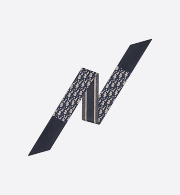 DIOR ミシャ スカーフ ネイビーブルー シルクツイル 15DOB106I600 C541 127226953