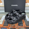 HERMES Velcro Sandalen Schwarz mit Kristallen G31848 143172183 [P]