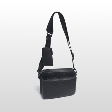 Louis Vuitton Monogram Shadow Trio Messenger Bag Black M46602 143186311