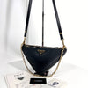 PRADA Triangular Dual Chain Mini Bag Schultertasche 143461565 [P]
