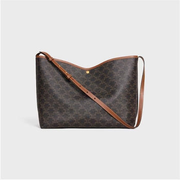CELINE Soft Shopper Bag - Triomphe Canvas Calfskin 04LU / Women’s Tote and Shoulder Bag 123912GXC 143541162 [P]