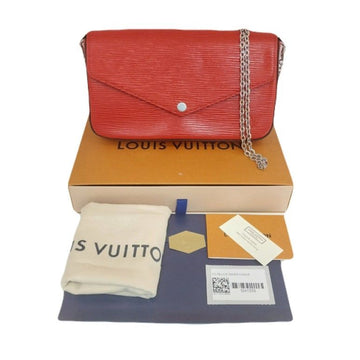 Louis Vuitton Pochette Felicie Red Epi Chain Crossbody Shoulder Bag M41559 143600444