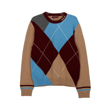 GUCCI 805196 Lサイズ アーガイル パターン ニット 143263481
