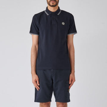 Stone Island Logo Patch Pique Polo Shirt 80152SC18 A0020 75875363