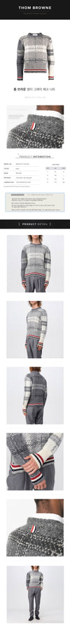 Thom Browne Multi Grey Checked Knit MKA410F Y1506 982 65847152 [P]