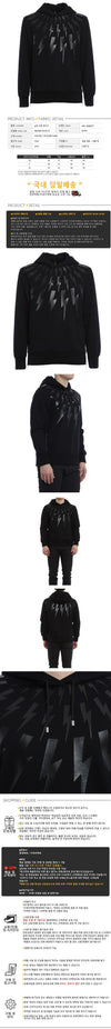 NEIL BARRETT Multi-Thunder Neopren Hoodie A500S 01 160750202 [P]