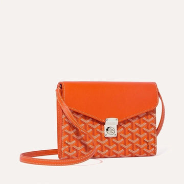 GOYARD Schildpatt Geldbörse Pouch Orange 143619654
