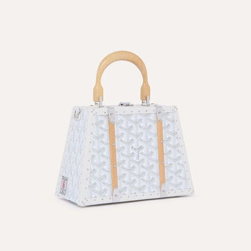 GOYARD 女性用サイゴンミニトランクバッグ ホワイト 21cm×10cm×15cm (8.3×3.9×5.9in) 143653985