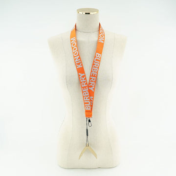 Burberry Kingdom Logo Orange Nylon Strap Necklace 80242441 143660315