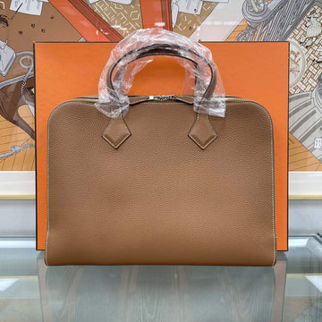 HERMES Victoria Light Briefcase Gold H076567 143662792