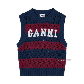 GANNI 999 FW25 レディース ストライプ ニット 143665776