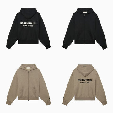 FEAR OF GOD クラシックフリースフードジップアップベージュ 192AS254781F 143678386