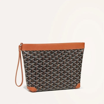 Goyard Clutch Women's Conti Pouch Brown (Black Tan) CONTIPPMLTY01CL03P 143679887