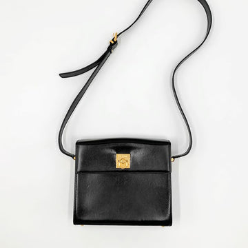 Celine Shoulder Bag Leather Black Crossbody Square Vintage Luxury Classic Bag No.19 143692809