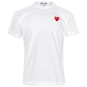 Comme Des Garcons White Heart Logo Patch T-Shirt 140928457 [P]