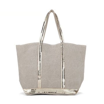 VANESSA BRUNO Kabas Spängel Leinen Tote Bag Groß L 0PVE31 V40315 018 144732211