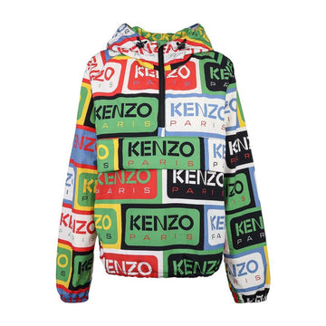 KENZO レディース ロゴ プリント フーディ アノラック FD52BL1679NG MU 143738258