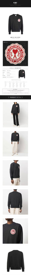 AMI Logo Patch Sweatshirt USW011 739 020 49849704 [P]
