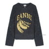 Ganni K2516 252 FW25 Women's Banana Graphic Knit 143745122 [P]
