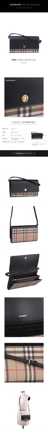 BURBERRY Abnehmbarer Riemen Karomuster Crossbody 8049247 49850253 [P]