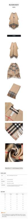 BURBERRY チェックウールカシミヤケープ 71340288 [P]