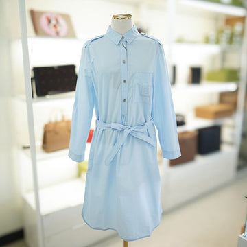 Burberry KELSY Embroidered Pale Blue Cotton Dress 80529351 143823743
