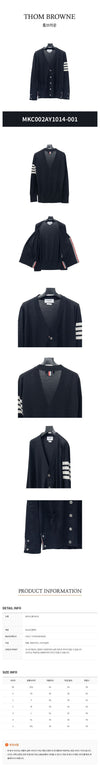 THOM BROWNE 4-Braun Streifen nachhaltige Wolle Cardigan 142600480 [P]