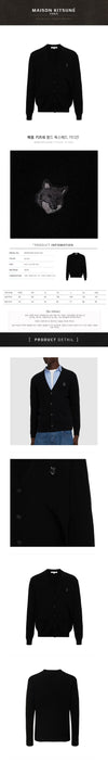 MAISON KITSUNE Cardigan mit breitem Fuchs-Kopf MM00509KT1036 P199 121502890 [P]