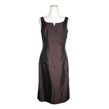 MAXMARA Dunkelbraunes Baumwoll-Seiden-Kleid 66 143927185