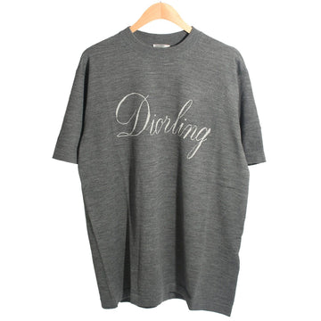 DIOR Ringlogo Woll Kurzarm-Pullover Grau 543M621A3013 C880 143980512