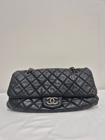 CHANEL Vintage Ketten Schulter Schwarz Klappen Tasche 13368899 144082447