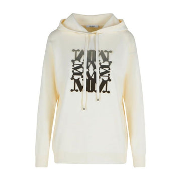 MAXMARA Damen Hoodie mit Kordelzug Strickoberteil Beige 2521366222600 022 011 144113162
